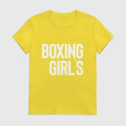 Женская футболка хлопок Boxing girls