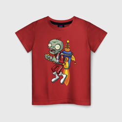 Детская футболка хлопок Зомби с реактивным двигателем - Растения против зомби