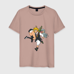 Милиодес и Эизабет – Мужская футболка хлопок с принтом купить со скидкой в -20%