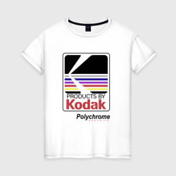 Женская футболка хлопок Kodak logo