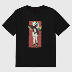 Мужская футболка хлопок Oversize Ребекка Cyberpunk Edgerunner
