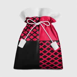 Подарочный 3D мешок Черно-красный геометрический узор 