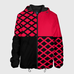 Мужская куртка 3D Черно-красный геометрический узор 
