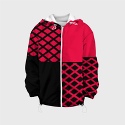 Детская куртка 3D Черно-красный геометрический узор 