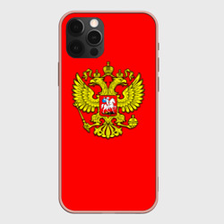 Герб Российской Империи на красном фоне – Чехол для iPhone 12 Pro Max с принтом купить
