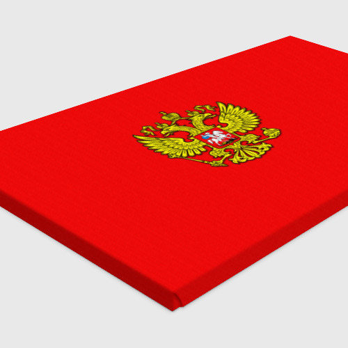 Холст прямоугольный Герб Российской Империи на красном фоне, цвет 3D печать - фото 4