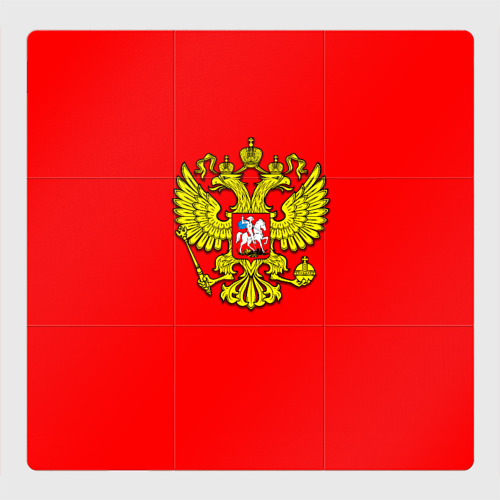 Магнитный плакат 3Х3 Герб Российской Империи на красном фоне