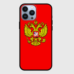 Герб Российской Империи на красном фоне – Чехол для iPhone 13 Pro Max с принтом купить