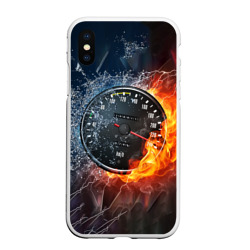 Чехол для iPhone XS Max матовый Need for Speed - спидометр