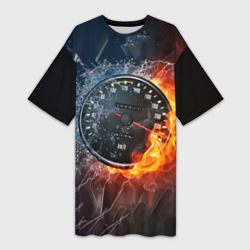 Платье-футболка 3D Need for Speed - спидометр
