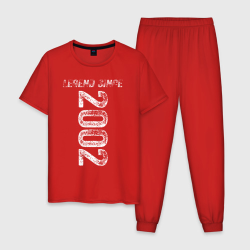 Мужская пижама хлопок Легендарный с 2002, цвет красный