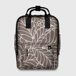Женский рюкзак 3D Кофеиновый паттерн из листьев