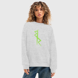 Женский свитшот oversize без начеса хлопок Cyberpunk - Команда Дэвида - фото 2