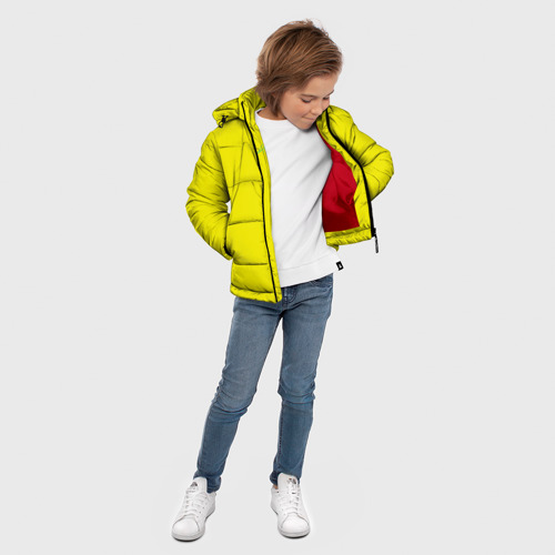 Зимняя куртка для мальчиков 3D Киберпанк - Лого Дэвида, цвет красный - фото 5