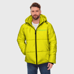 Мужская зимняя куртка 3D Киберпанк - Лого Дэвида - фото 2