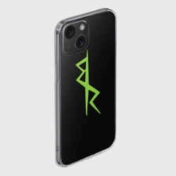 Чехол для iPhone 15 силиконовый с защитой камеры Киберпанк - команда Дэвида - фото 2