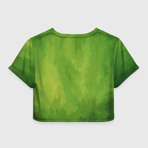 Женская футболка Crop-top 3D Гомер Симпсон разрывает ткань на одежде, цвет 3D печать - фото 2
