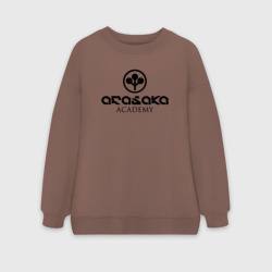 Женский свитшот oversize без начеса хлопок Cyberpunk - Arasaka Academy