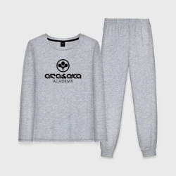 Женская пижама с лонгсливом хлопок Cyberpunk - Arasaka Academy