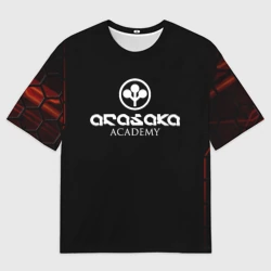 Женская футболка oversize 3D Киберпанк - Arasaka Academy