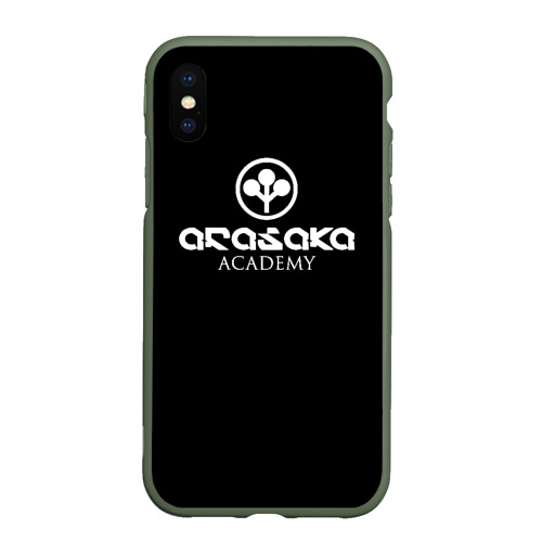 Чехол для iPhone XS Max матовый Киберпанк - Arasaka Academy, цвет темно-зеленый