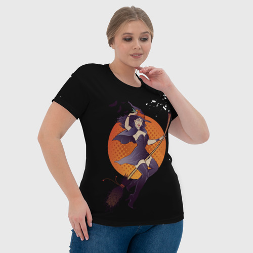 Женская футболка 3D с принтом Ведьмина ночь, фото #4