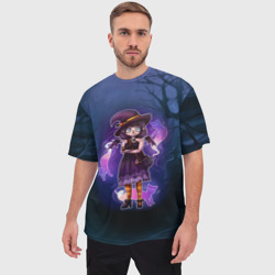 Мужская футболка oversize 3D Ведьма-малолетка с котами - фото 2