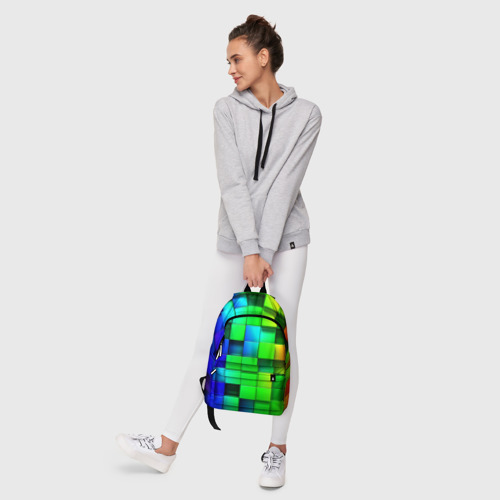Рюкзак 3D Цветные неоновые кубы - фото 7