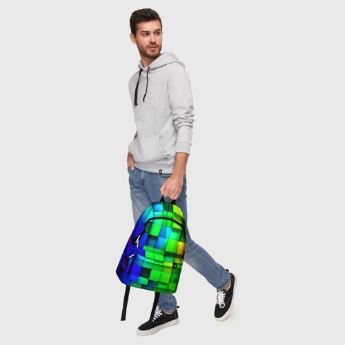 Рюкзак 3D Цветные неоновые кубы - фото 6