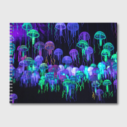 Альбом для рисования Мы веселые неоновые медузы