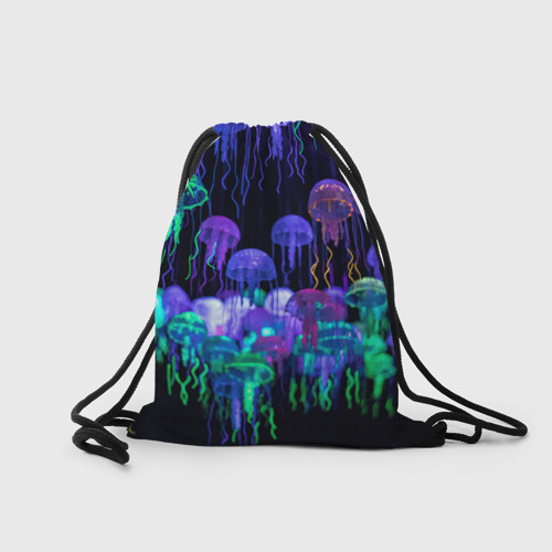 Рюкзак-мешок 3D Мы веселые неоновые медузы - фото 2
