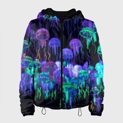 Женская куртка 3D Мы веселые неоновые медузы