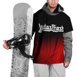 Накидка на куртку 3D Judas Priest red plasma