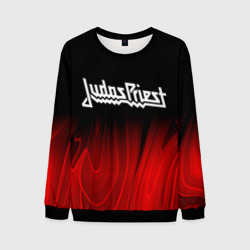 Мужской свитшот 3D Judas Priest red plasma
