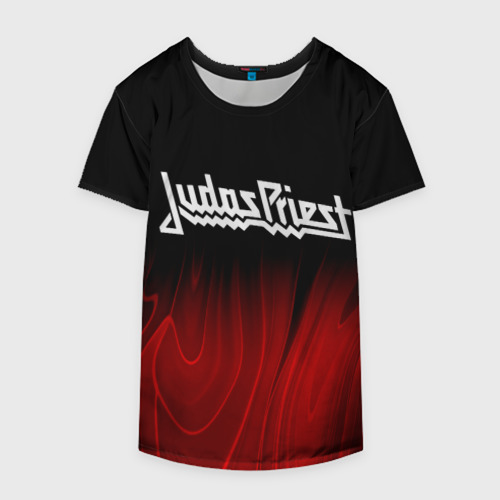 Накидка на куртку 3D Judas Priest red plasma, цвет 3D печать - фото 4