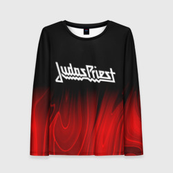 Женский лонгслив 3D Judas Priest red plasma