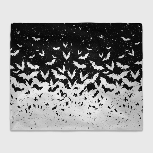 Плед 3D Black and white bat pattern, цвет 3D (велсофт)