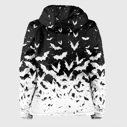 Женская куртка 3D Black and white bat pattern, цвет белый - фото 2