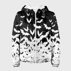 Женская куртка 3D Black and white bat pattern