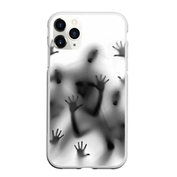 Чехол для iPhone 11 Pro матовый Bodies inside behind a white wall