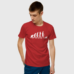 Мужская футболка хлопок Эволюция во владельца корги - фото 2