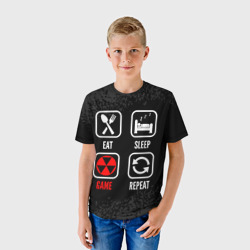Детская футболка 3D Eat, sleep, Fallout, repeat - фото 2