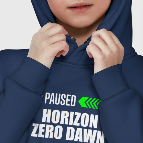 Детское худи Oversize хлопок I paused Horizon Zero Dawn to be here с зелеными стрелками - фото 7