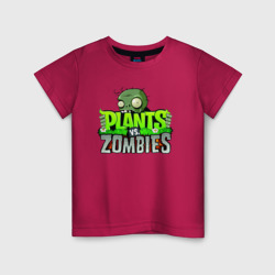 Детская футболка хлопок Plants vs Zombies - Logotype