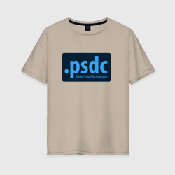 Женская футболка хлопок Oversize Adobe Cloud Technologies PSDC - Полный Пипец
