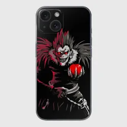 Чехол для iPhone 15 силиконовый с защитой камеры Тетрадь смерти - Рюк