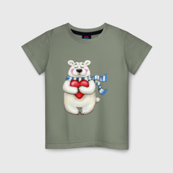 Детская футболка хлопок Lovebear мишка с сердечком