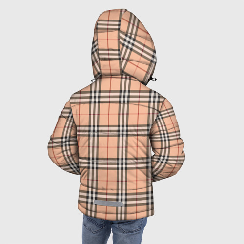 Зимняя куртка для мальчиков 3D с принтом Королевский тартан, вид сзади #2