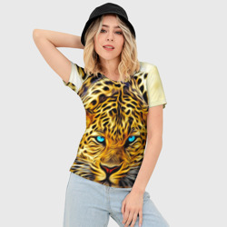 Женская футболка 3D Slim Индийский леопард - фото 2