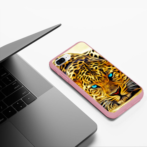 Чехол для iPhone 7Plus/8 Plus матовый с принтом Индийский леопард, фото #5